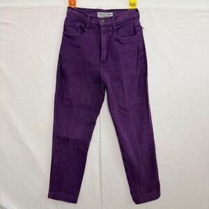 Vintage Made In The Shade Purple Jeans Womens 3 High Rise Tapered USA Made